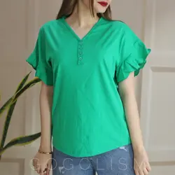 تیشرت یقه دلبری ناز چین