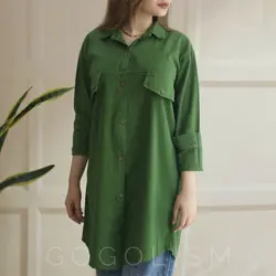 مانتو الیاف دو جیب سوسن