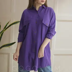 مانتو الیاف دو جیب سوسن