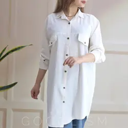 مانتو الیاف دو جیب سوسن