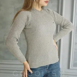 بافت یقه گرد ساده