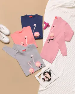 بلوز بافت گپ فلامینگو طرح ۲