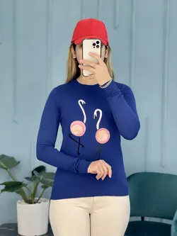 بلوز بافت گپ فلامینگو طرح ۲