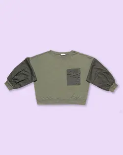 بلوز نخ و پنبه آستین چهارخونه