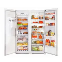 یخچال و فریزر دوقلو هیمالیا پانوراما سفید چرمی(پانوراما پلاس)