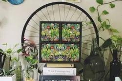 مینی کمد چوبی طرح جنگل کاکتوس