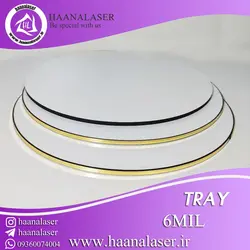 سینی کیک 6 میل نوار طلایی