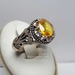 انگشتر یاقوت زرد آفریقایی
