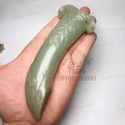 دسته شمشیر یشم کهنه ساسانی | عتیقه ساسانی | دسته شمشیر آنتیک | گالری حاج محمد