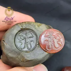 نشان کهنه نشان عقیق کهنه قدیمی | عقیق مهر و نشان قدیمی | عقیق مهر و موم - گالری حاج محمد