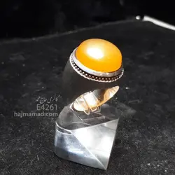 انگشتر عقیق زرد یمنی کهنه