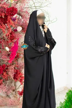 چادر عربی گلدوزی مدل بنفشه