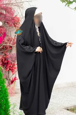 چادر عربی گلدوزی مدل بنفشه
