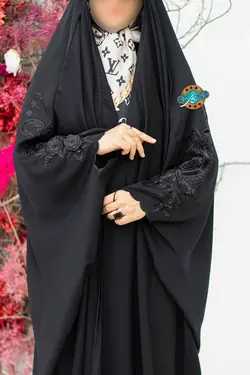 چادر عربی گلدوزی مدل بنفشه