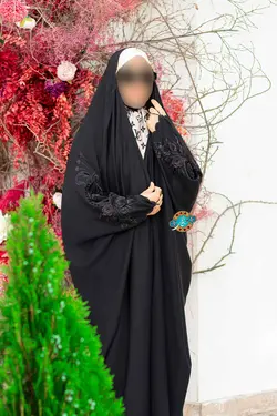 چادر عربی گلدوزی مدل بنفشه