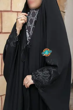 چادر جده گلدوزی طرح ارکیده