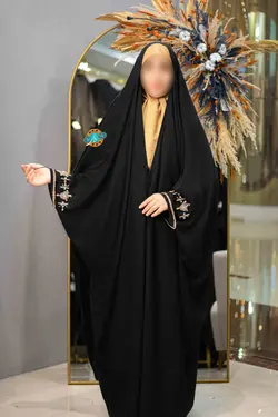 چادر جده جواهر دوزی مدل هدیه طلایی