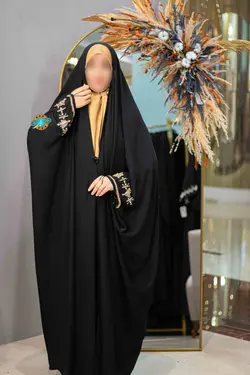 چادر جده جواهر دوزی مدل هدیه طلایی