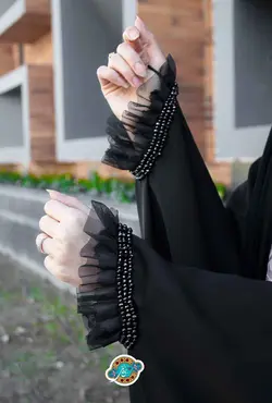 چادر عربی مروارید دوزی مدل سوگل جشنواره بهاره - فروشگاه حجاب بنی فاطمی - بزرگترین فروشگاه مجازی حجاب در ایران