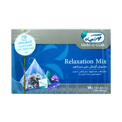 دمنوش کیسه ای آرامش حاوی سنب الطیب مهرگیاه بسته 14 عددی