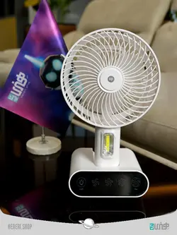 پنکه و لامپ شارژی کمپینگ Rechargeable camping fan and lamp - فروشگاه هنری شاپ | Heneri.shop