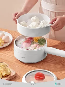 ماهیتابه و بخارپز برقی شیائومی مدل Xiaomi electric frying pan and steamer Deerma DEM-DG15 - فروشگاه هنری شاپ | Heneri.shop