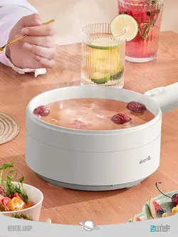 ماهیتابه و بخارپز برقی شیائومی مدل Xiaomi electric frying pan and steamer Deerma DEM-DG15 - فروشگاه هنری شاپ | Heneri.shop