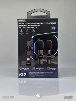 میکروفون وایرلس 2 کاربره برند ری مکس Remax wireless microphone for 2 users - فروشگاه هنری شاپ | Heneri.shop