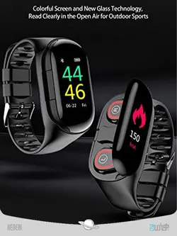 ساعت هوشمند AI با مانیتور ضربان قلب و هدفون بلوتوث وایرلس Smart Watch Lemfo m1 Built-in TWS Wireless BluetoothLEMFO M1