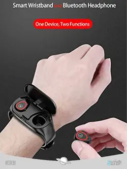 ساعت هوشمند AI با مانیتور ضربان قلب و هدفون بلوتوث وایرلس Smart Watch Lemfo m1 Built-in TWS Wireless BluetoothLEMFO M1