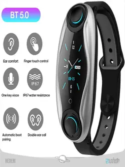 ساعت هوشمند دارای ایربادز LEMFO LT04 T90 Smart watch Fitness Bracelet Wireless Bluetooth Earphone 2 In 1
