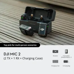 میکروفن DJI دو فرستنده و یک گیرنده سری جدید 2024 DJI Mic 2 DJI Mic 2 Pocket-Sized Pro Audio - فروشگاه هنری شاپ | Heneri.shop