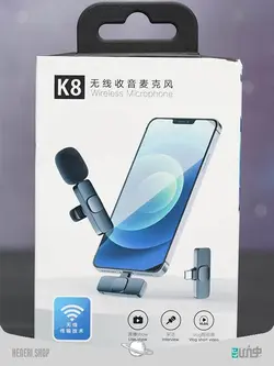 میکروفون بی سیم k8 با قابلیت پخش زنده برای اندروید K8 Wireless Microphone Portable Mini Mic for Android Phone live broadcast