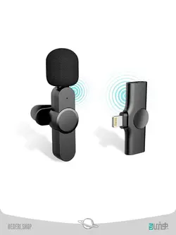 میکروفون بی سیم k9 با قابلیت پخش زنده برای آیفون لایتنینگ K9 Wireless Microphone for Apple Lightning live broadcast