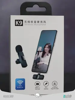 میکروفون بی سیم k9 با قابلیت پخش زنده برای آیفون لایتنینگ K9 Wireless Microphone for Apple Lightning live broadcast