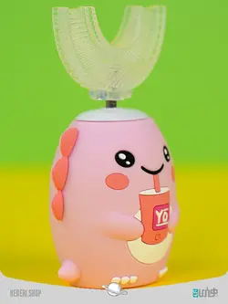 مسواک برقی U شکل کودکان 360 درجه Children's U-shaped electric toothbrush 360 degrees