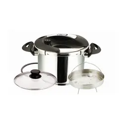 زودپز استیل 8 لیتری تایمردار دلمونتی مدل DL 1030B - هیرساکالا