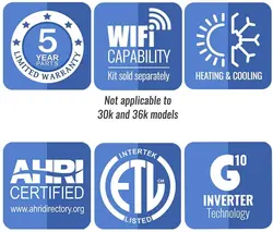 کولر گازی 30000 اینورتردار سرد و گرم گری مدل GWH30QF/S3DTB2A - هیرساکالا