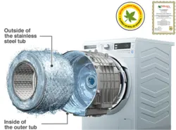 ماشین لباسشویی 7 کیلویی هیتاچی مدل BD-W70PV - هیرساکالا