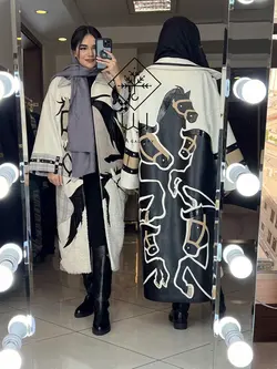 پالتو فوتر طرح اسب چرمی کد ila-140