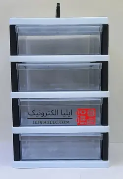 جعبه 4 کشو 4 طبقه دسته دار کشو بزرگ G4 قناد پلاست - ایلیا الکترونیک
