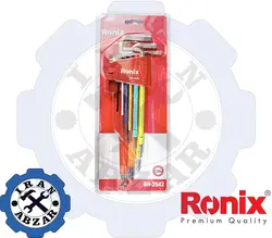 قیمت فروش و مشخصات آچار آلن شش گوش 9 عددی بلند رونیکس مدل RH_2042 - ایران ابزار