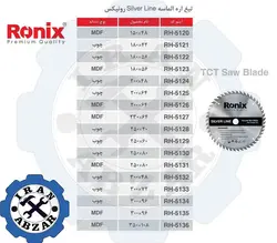 قیمت فروش و مشخصات انواع تیغ اره الماسه رونیکس سیلور - ایران ابزار