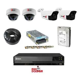 پکیج دوربین مداربسته 4 دوربین  دام و بالت zedvision