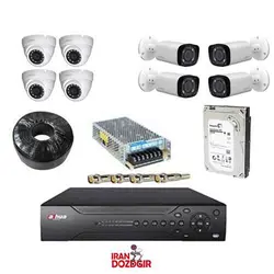 پکیج دوربین مداربسته 8 دوربین دام و بالت داهوا