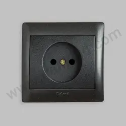 کلید پریز دلند آریا زغال سنگی - کلید پریزفروشگاه ایران کلید - فروشگاه اینترنتی ایران کلید