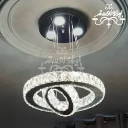 لوستر مدرن کریستالی 20-40 گرد استیل