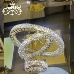 لوستر مدرن 60/40/20 سه طرف کریستال