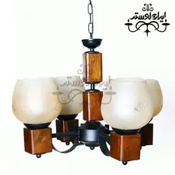 لوستر چوبی 205 چهار شاخه