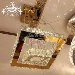 لوستر مدرن کریستالی 15-30 مربع طلایی